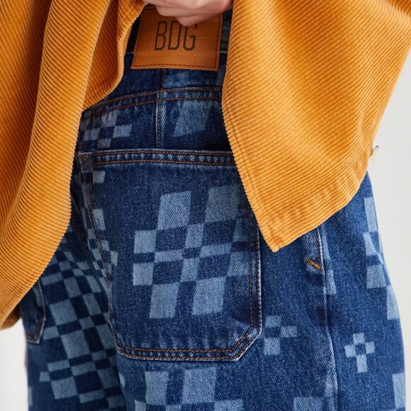 NWOT BDG Bow Fit Jean in Checkerboard Print size 31/32 - Picture 4 of 7